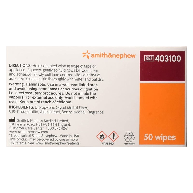 Smith&nephew Smith and Nephew Remove Adhesive Remover Wipes 403100, 50-count - Image 2